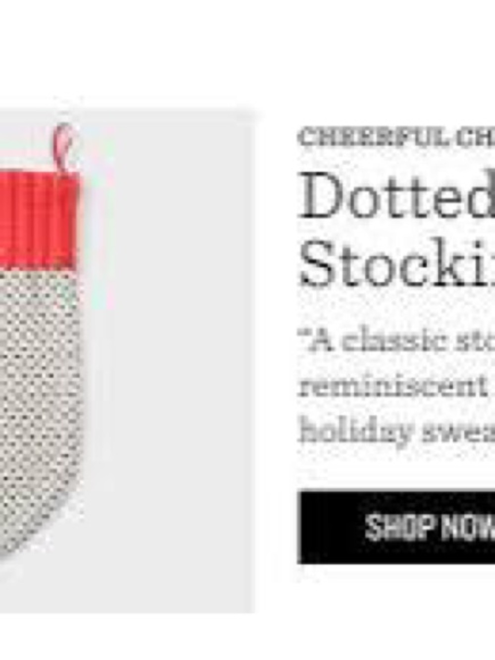 Schoolhouse Electric Dotted Stitch Stocking